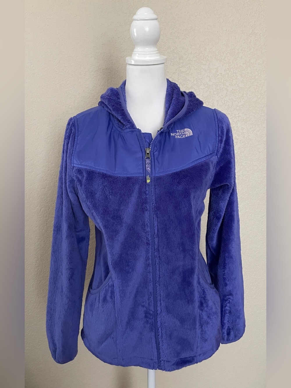 THE NORTH FACE Girl’s Purple Fleece Osito Hoodie Full Zip Girl’s Size XL (18)